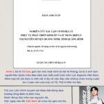 Một số vấn đề liên quan đến luận án Tiến sĩ của ông Trần Anh Tuấn