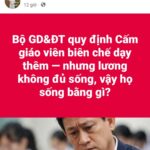 Hợp thức hóa dạy thêm học thêm là một cách chối bỏ trách nhiệm nhà nước trong phát triển giáo dục