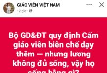 Hợp thức hóa dạy thêm học thêm là một cách chối bỏ trách nhiệm nhà nước trong phát triển giáo dục